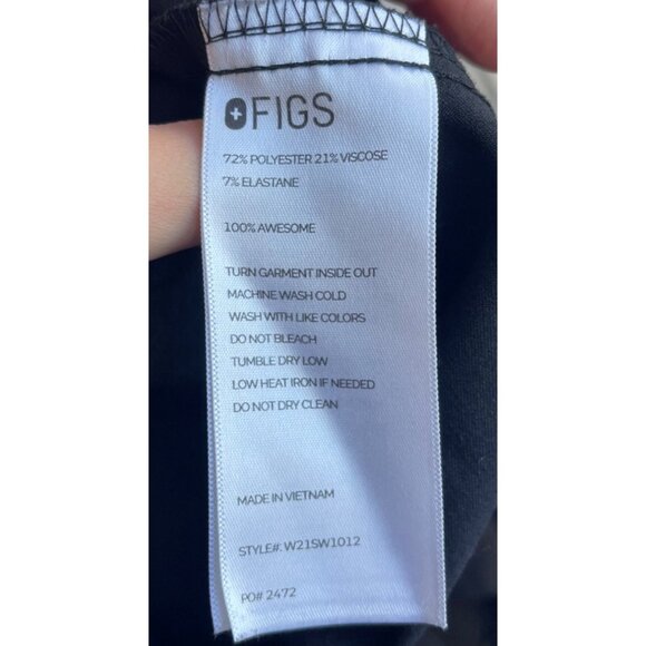 Figs Womens Kitale Black Maternity Scrub Top Size XL Labor and Delivery Stretch - Picture 10 of 11